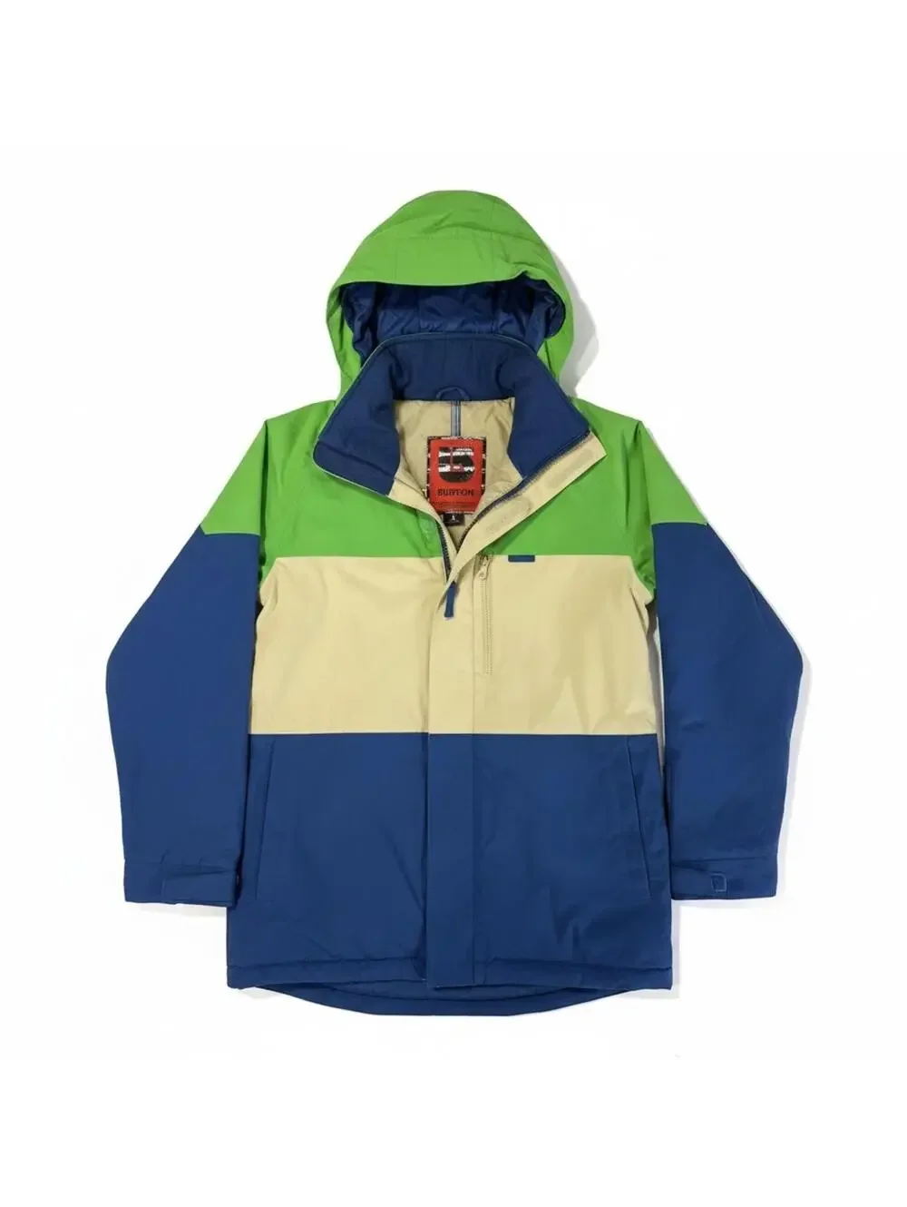 Burton Dryride Jacket Youth Large 14/16 Blue Green Snowboard Ski Hooded Coat